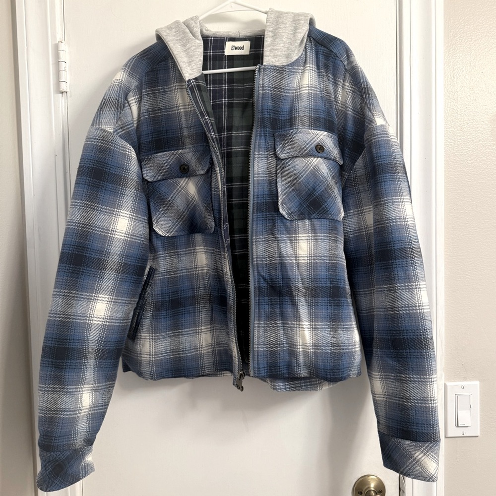 Elwood Flannel Shacket - Blue - M